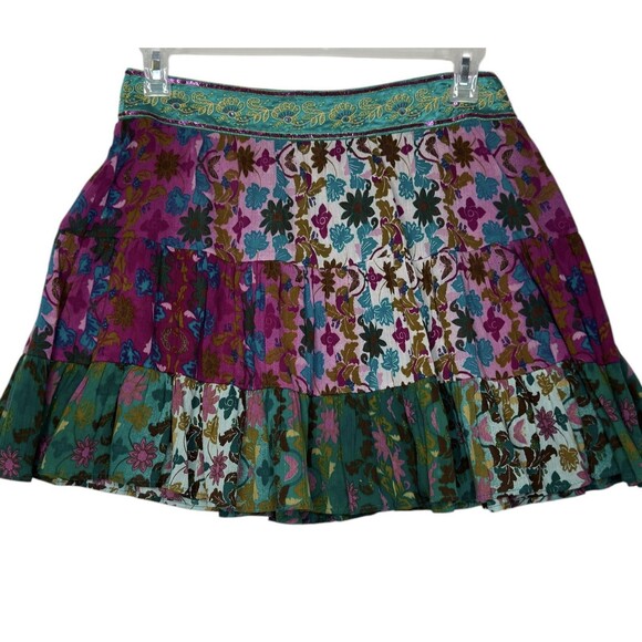 DKNY Jeans Fairy Boho Peasant Skirt With Embellished Waistband Size 7 - Picture 7 of 7